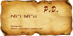 Pál Dézi névjegykártya